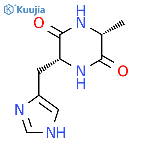 2,5-Piperazinedione, 3-(1H-imidazol-4-ylmethyl)-6-methyl-, (3R-cis)- structure