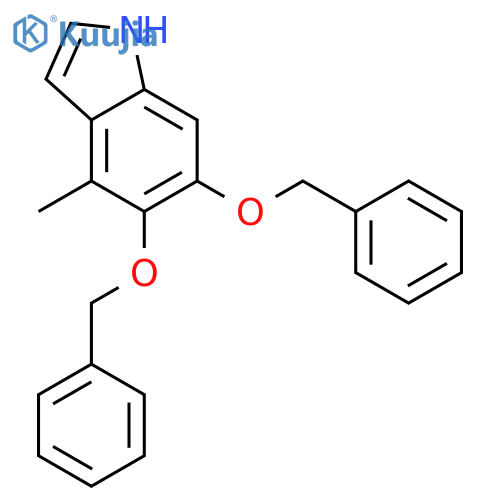 1H-Indole, 4-methyl-5,6-bis(phenylmethoxy)- structure