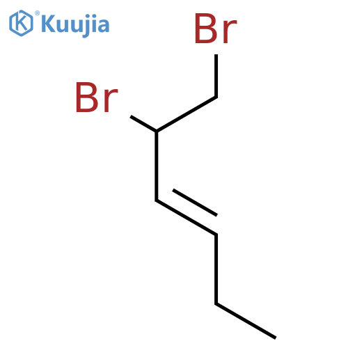 3-Hexene, 1,2-dibromo-, (E)- structure