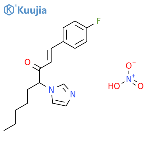 1-Nonen-3-one, 1-(4-fluorophenyl)-4-(1H-imidazol-1-yl)-, mononitrate structure