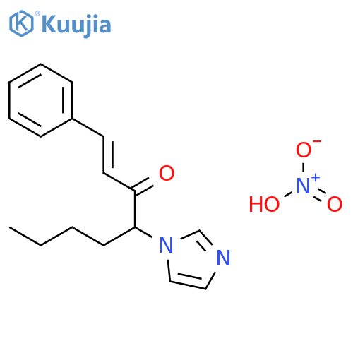 1-Octen-3-one, 4-(1H-imidazol-1-yl)-1-phenyl-, mononitrate structure