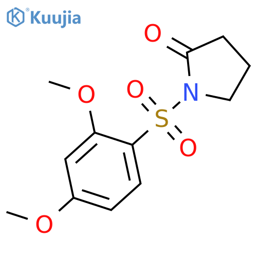 2-Pyrrolidinone, 1-[(2,4-dimethoxyphenyl)sulfonyl]- structure