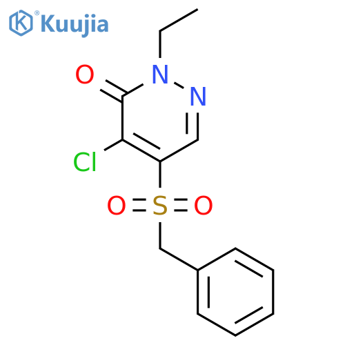 3(2H)-Pyridazinone, 4-chloro-2-ethyl-5-[(phenylmethyl)sulfonyl]- structure