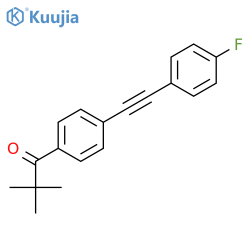 1-Propanone, 1-[4-[(4-fluorophenyl)ethynyl]phenyl]-2,2-dimethyl- structure