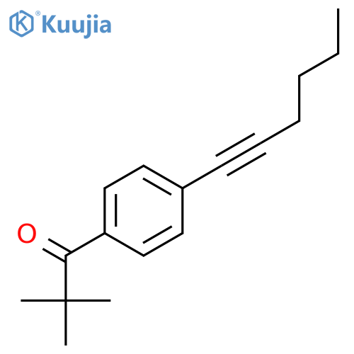 1-Propanone, 1-[4-(1-hexynyl)phenyl]-2,2-dimethyl- structure