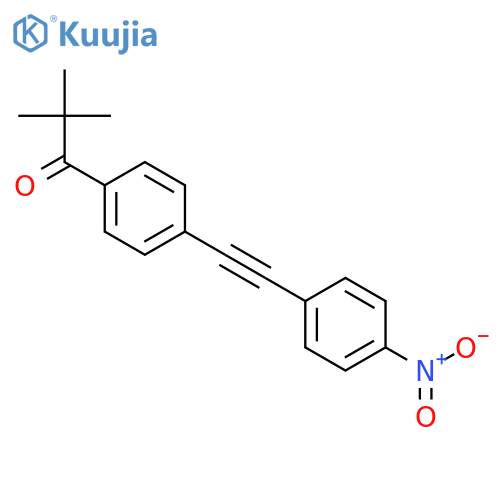 1-Propanone, 2,2-dimethyl-1-[4-[(4-nitrophenyl)ethynyl]phenyl]- structure
