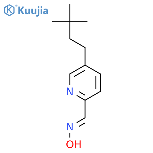 2-Pyridinecarboxaldehyde, 5-(3,3-dimethylbutyl)-, oxime structure
