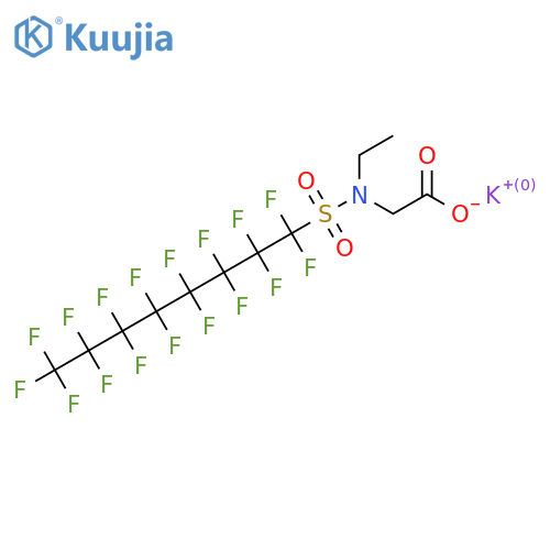 Glycine, N-ethyl-N-[(heptadecafluorooctyl)sulfonyl]-, potassium salt structure