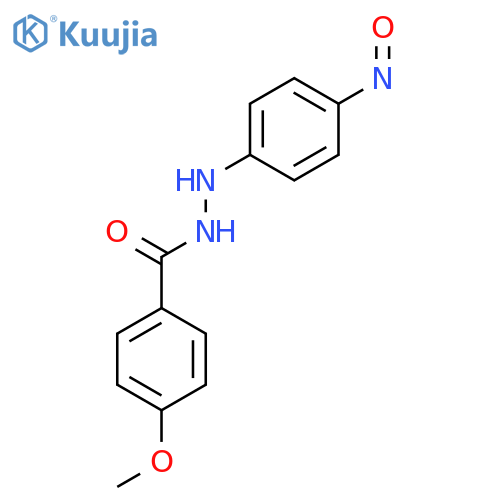 Benzoic acid, 4-methoxy-, 2-(4-nitrosophenyl)hydrazide structure