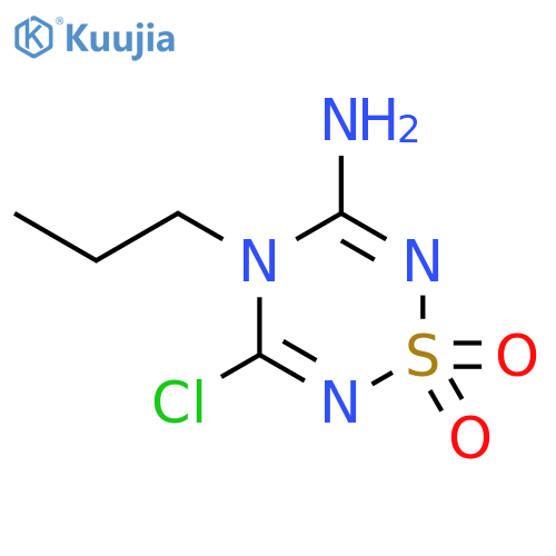 4H-1,2,4,6-Thiatriazin-3-amine, 5-chloro-4-propyl-, 1,1-dioxide structure