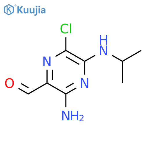 Pyrazinecarboxaldehyde, 3-amino-6-chloro-5-[(1-methylethyl)amino]- structure