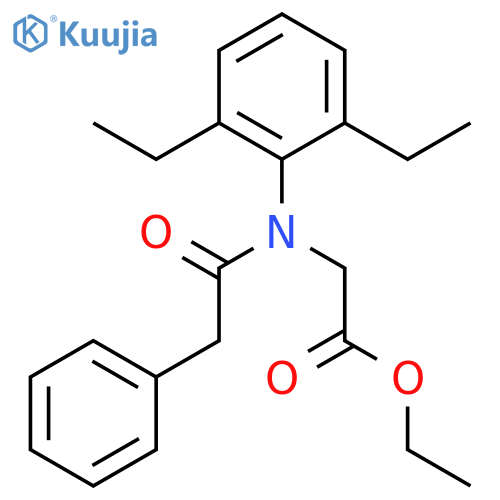 Glycine, N-(2,6-diethylphenyl)-N-(phenylacetyl)-, ethyl ester structure