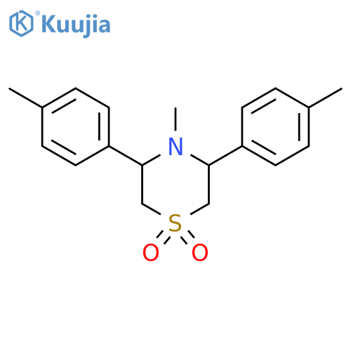 Thiomorpholine, 4-methyl-3,5-bis(4-methylphenyl)-, 1,1-dioxide structure