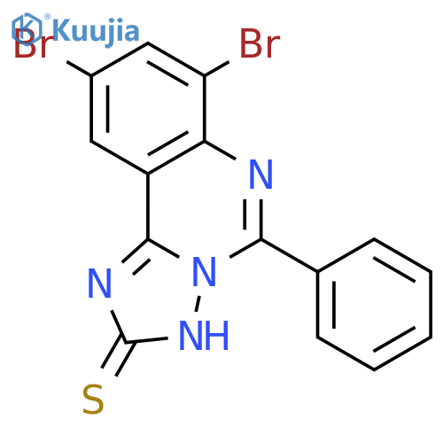 [1,2,4]Triazolo[1,5-c]quinazoline-2(3H)-thione, 7,9-dibromo-5-phenyl- structure