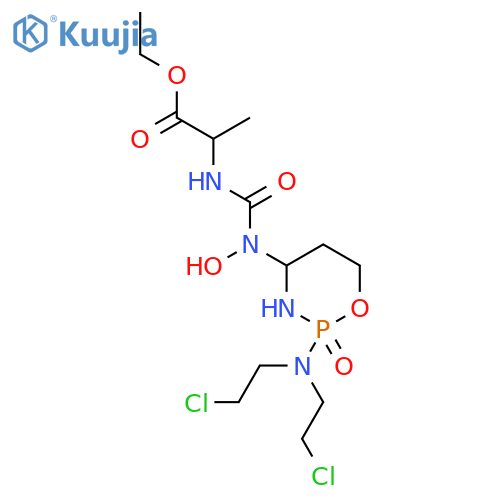 Ethyl 2-[[[2-[bis(2-chloroethyl)amino]-2-oxo-1,3,2lambda5-oxazaphosphinan-4-yl]-hydroxycarbamoyl]amino]propanoate structure