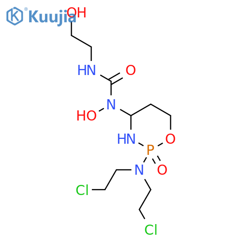 Urea, N-(2-(bis(2-chloroethyl)amino)tetrahydro-2H-1,3,2-oxazaphosphorin-4-yl)-N-hydroxy-N'-(2-hydroxyethyl)-, P-oxide structure