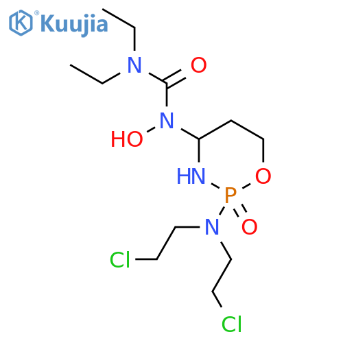 Urea, N-(2-(bis(2-chloroethyl)amino)tetrahydro-2H-1,3,2-oxazaphosphorin-4-yl)-N',N'-diethyl-N-hydroxy-, P-oxide structure