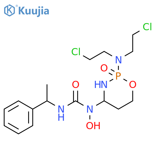 Urea,N-[2-[bis(2-chloroethyl)amino]tetrahydro-2-oxido-2H-1,3,2-oxazaphosphorin-4-yl]-N-hydroxy-N'-(1-phenylethyl)- structure