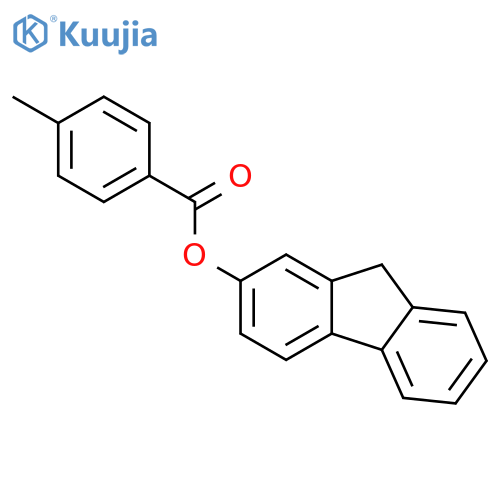 Benzoic acid, 4-methyl-, 9H-fluoren-2-yl ester structure