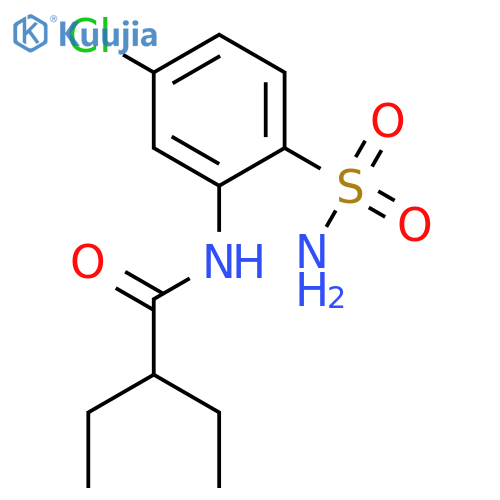 Butanamide, N-[2-(aminosulfonyl)-5-chlorophenyl]-2-ethyl- structure