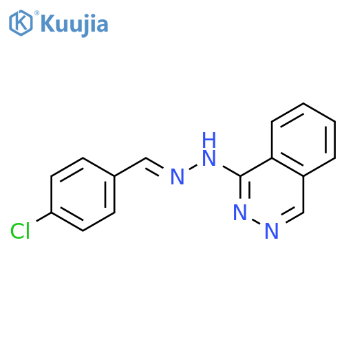 Benzaldehyde, 4-chloro-, 1-phthalazinylhydrazone structure