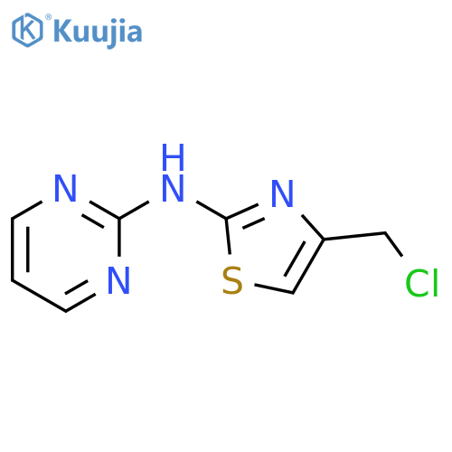 N-4-(chloromethyl)-1,3-thiazol-2-ylpyrimidin-2-amine structure