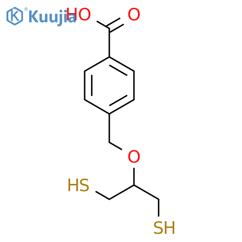 Benzoic acid, 4-[[2-mercapto-1-(mercaptomethyl)ethoxy]methyl]- structure
