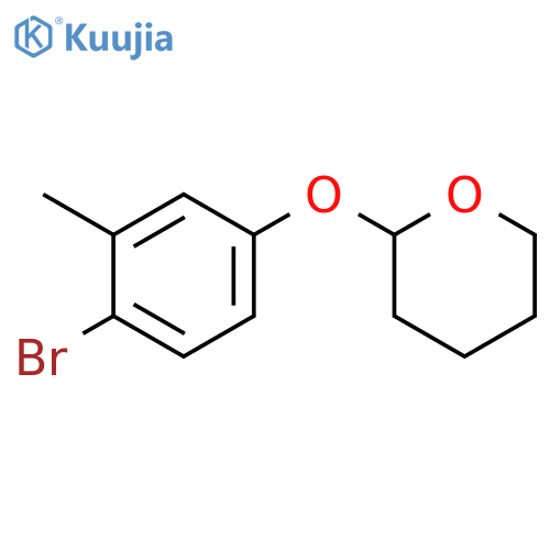 2H-Pyran, 2-(4-bromo-3-methylphenoxy)tetrahydro- structure
