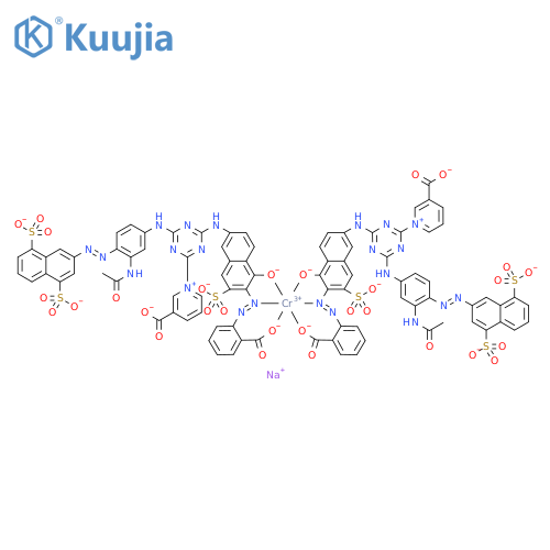 Chromate(7-),bis[1-[4-[[3-(acetylamino)-4-[(4,8-disulfo-2-naphthalenyl)azo]phenyl]amino]-6-[[6-[[2-(carboxy-.kappa.O)phenyl]azo-.kappa.N1]-5-(hydroxy-.kappa.O)-7-sulfo-2-naphthalenyl]amino]-1,3,5-triazin-2-yl]-3-carboxypyridiniumato(6-)]-,heptasodium structure