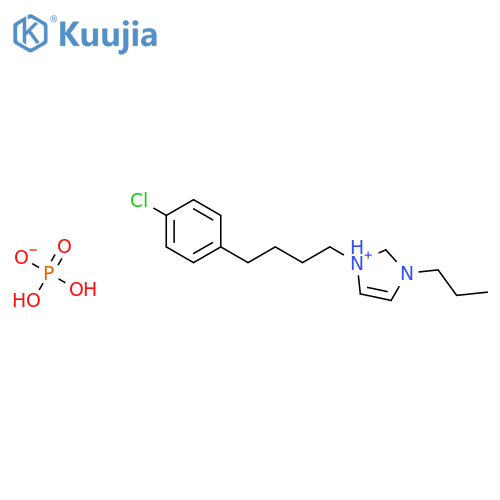 1H-Imidazolium, 1-[4-(4-chlorophenyl)butyl]-3-propyl-, phosphate (1:1) structure