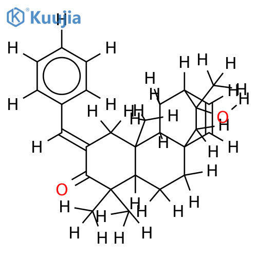 ent-2-benzylidene-16alpha-hydroxyatis-13-en-3-one structure