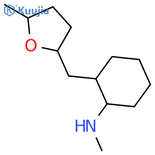 Cyclohexanamine, N-methyl-2-[(tetrahydro-5-methyl-2-furanyl)methyl]- structure