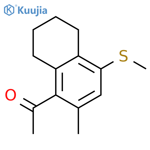 Ethanone, 1-[5,6,7,8-tetrahydro-2-methyl-4-(methylthio)-1-naphthalenyl]- structure