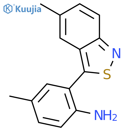 Benzenamine, 4-methyl-2-(5-methyl-2,1-benzisothiazol-3-yl)- structure