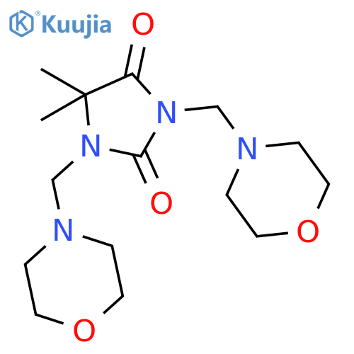 5,5-dimethyl-1,3-bis(morpholin-4-ylmethyl)imidazolidine-2,4-dione structure
