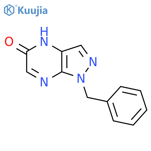 5H-Pyrazolo[3,4-b]pyrazin-5-one, 1,4-dihydro-1-(phenylmethyl)- structure