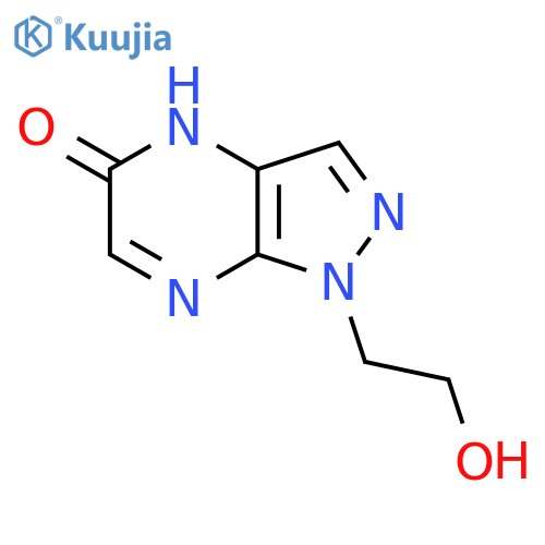 1,4-dihydro-1-(2-hydroxyethyl)-5H-Pyrazolo[3,4-b]pyrazin-5-one structure
