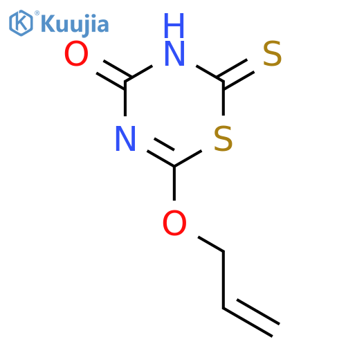 4H-1,3,5-Thiadiazin-4-one, 2,3-dihydro-6-(2-propenyloxy)-2-thioxo- structure