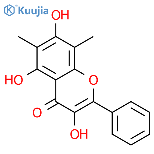 4H-1-Benzopyran-4-one, 3,5,7-trihydroxy-6,8-dimethyl-2-phenyl- structure