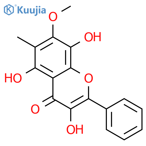 4H-1-Benzopyran-4-one, 3,5,8-trihydroxy-7-methoxy-6-methyl-2-phenyl- structure