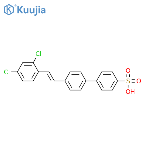 [1,1'-Biphenyl]-4-sulfonic acid, 4'-[2-(2,4-dichlorophenyl)ethenyl]- structure