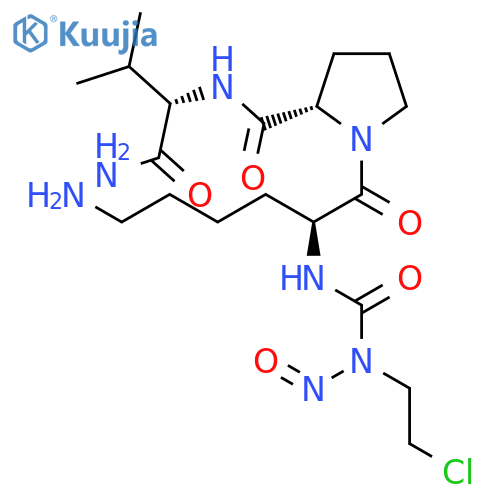 L-Valinamide, N2-[[(2-chloroethyl)nitrosoamino]carbonyl]-L-lysyl-L-prolyl- structure