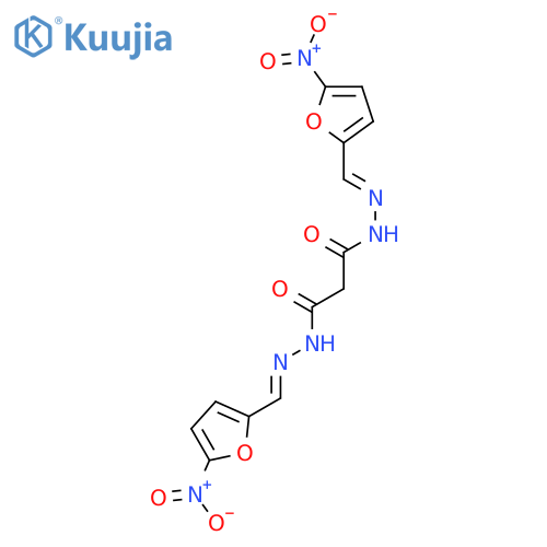 N'~1~,N'~3~-bis[(E)-(5-nitrofuran-2-yl)methylidene]propanedihydrazide structure