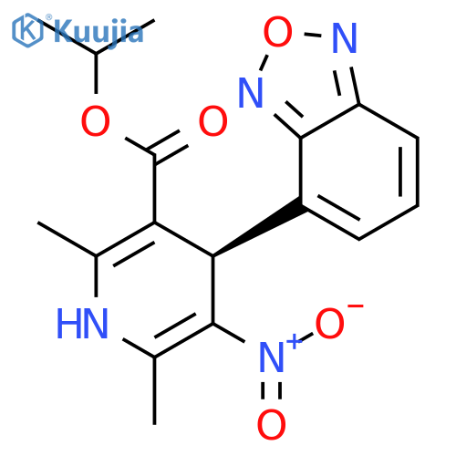 3-Pyridinecarboxylicacid, 4-(2,1,3-benzoxadiazol-4-yl)-1,4-dihydro-2,6-dimethyl-5-nitro-,1-methylethyl ester, (4R)- structure