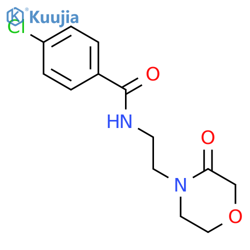 4-chloro-N-[2-(3-oxomorpholin-4-yl)ethyl]benzamide structure
