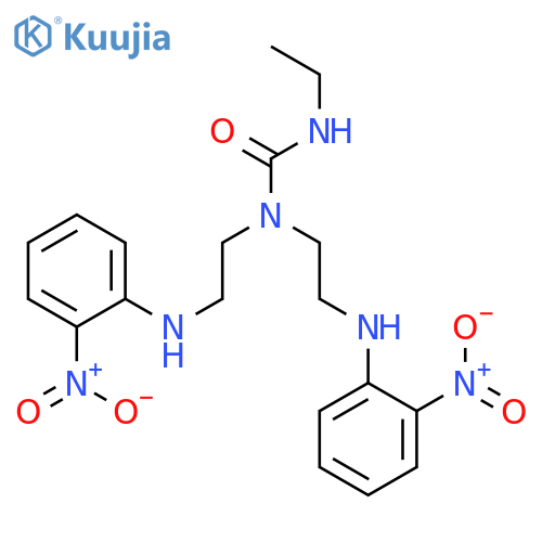 Urea, N'-ethyl-N,N-bis[2-[(2-nitrophenyl)amino]ethyl]- structure