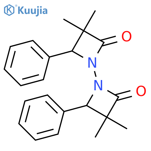 [1,1'-Biazetidine]-2,2'-dione, 3,3,3',3'-tetramethyl-4,4'-diphenyl- structure