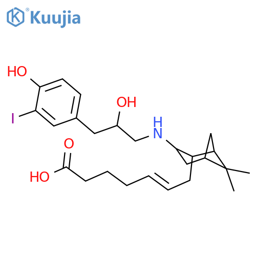 5-Heptenoic acid,7-[3-[[2-hydroxy-3-(4-hydroxy-3-iodophenyl)propyl]amino]-6,6-dimethylbicyclo[3.1.1]hept-2-yl]- structure