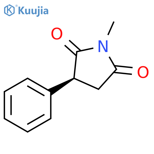 2,5-Pyrrolidinedione, 1-methyl-3-phenyl-, (3S)- structure