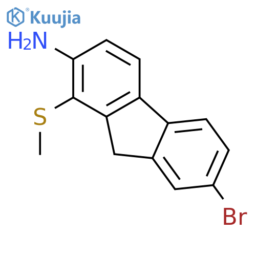 9H-Fluoren-2-amine,7-bromo-1-(methylthio)- structure